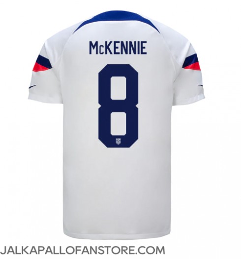 Yhdysvallat Weston McKennie #8 Kotipaita MM-kisat 2022 Lyhythihainen